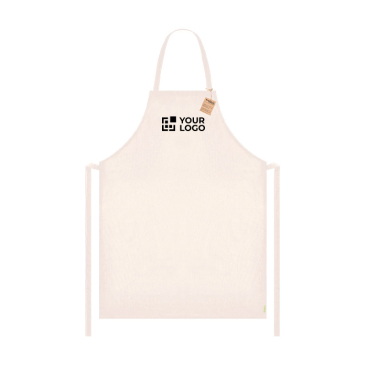 Schort van gerecycled katoen met verstelbanden 180 g/m²