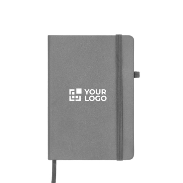 Gelijnd notitieboek (A5) van synthetisch leer met sluiting