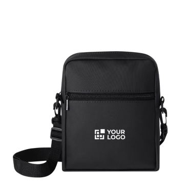 Schoudertas van synthetisch leer met ritssluiting