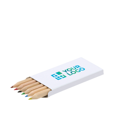 Houten potloden in kartonnen etui om te bedrukken