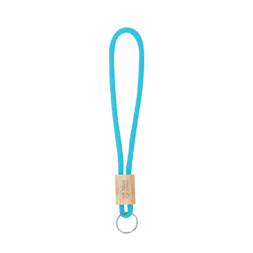Sleutelhanger met polyester koord in kleuren met versteller