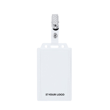 Stevige verticale badgehouder met afneembare metalen clip