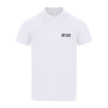 Witte polo voor volwassenen met korte mouwen 180 g/m²