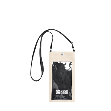 Tasje voor mobiel met transparant scherm en touchbediening