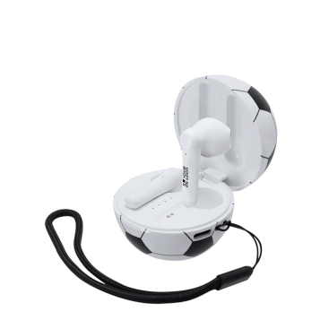 Oortes in etui in de vorm van een bal met draaglus