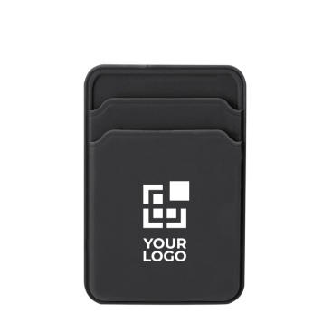 Magnetische siliconen kaarthouder voor mobiel met dubbel vak