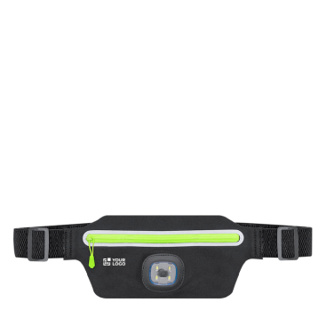 Sportieve heuptas van polyester met oplaadbare voorlamp