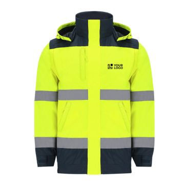 Unisex high-visibility jas tegen regen en wind met capuchon