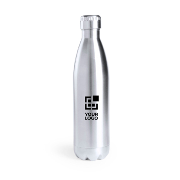 Thermofles 850ml van glanzend gerecycled roestvrij staal, zilverkleurig