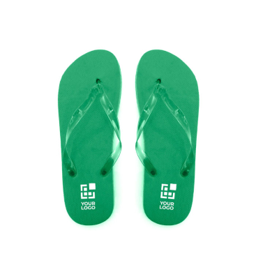 Slippers met EVA-zool, transparante bandjes en logobedrukking - Pool 