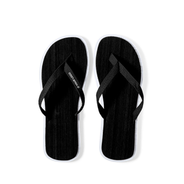 Tweekleurige slippers met dikke zool weergave met jouw bedrukking