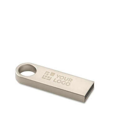 Kleine metalen USB-stick 3.0 met bedrukking Compact Round 3.0 