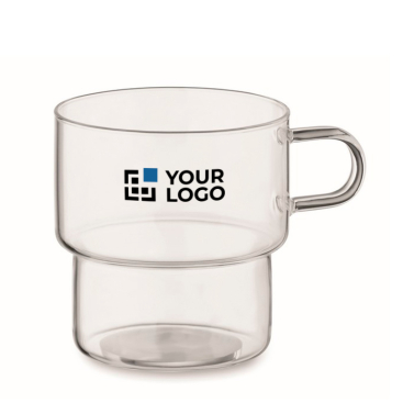 Volledig borosilicaat glazen mok met stapelbaar ontwerp 300ml