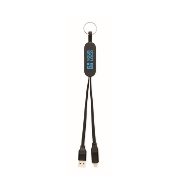 Sleutelhanger en telefoonhouder met oplaadkabels van 26 cm