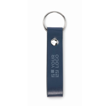 Sleutelhanger met leren band in klassieke kleuren