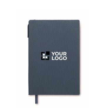 Hardcover notitieboek met balpen aan de binnenkant A5