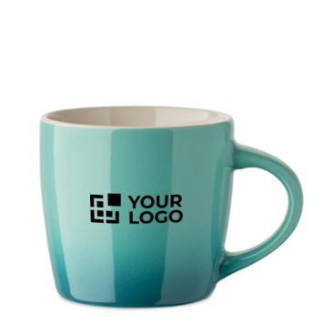 Keramische mok in verschillende kleuren met een degradé effect 300ml