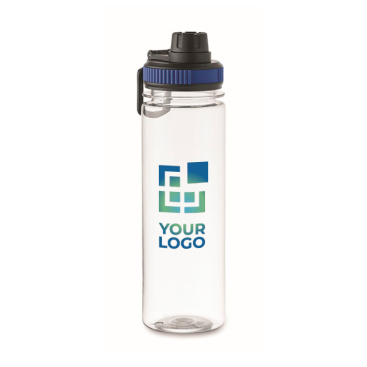 Transparante RPET-fles met deksel en draaggreep 750 ml