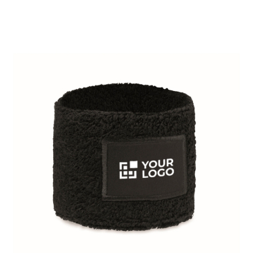 Polsband voor sport, polyester-katoen met personaliseerbaar patch