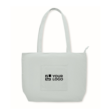 Grote ribfluwelen polyester tas met rits 220 g/m²