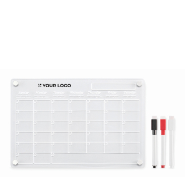 Maandelijkse magnetische planner van magnetisch acryl A4