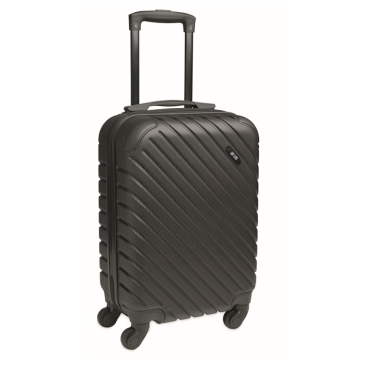 Harde kunststof trolley met hoofdvak en 4 wielen