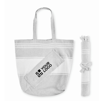 Hammam-handdoekset met strandtas 180 g/m²