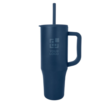 Thermobeker met siliconen rietje en lekvrije dop 900 ml