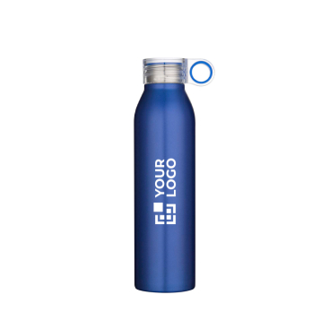 RVS drinkfles van gerecycled staal met rond handvat 650 ml