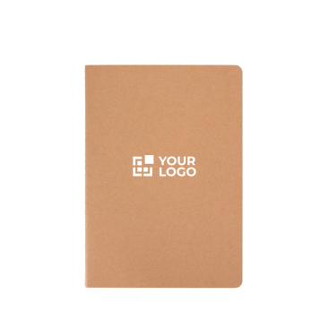 Notitieboek met kraftkartonnen kaft en genaaide rug, dotted pagina’s