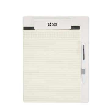 Klembord van kunstleer A4 met clip en gelinieerde vellen