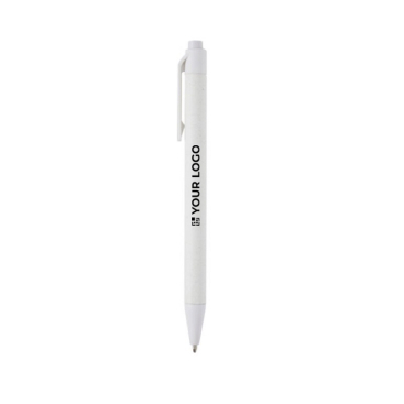 Ecologische witte pen bedrukken met logo met zwarte inkt 