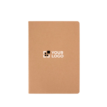 Notitieboek van kraftpapier met genaaide rug A5, gelijnde pagina’s