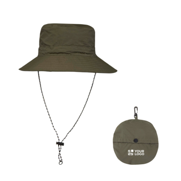 Lichte, opvouwbare bucket hat van nylon 100 g/m²