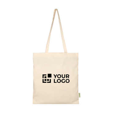 Katoenen draagtas van 140 g/m2 weergave met jouw bedrukking