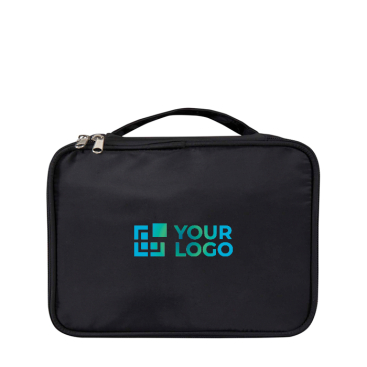 Make-up organizer tas van gerecycled polyester met rits