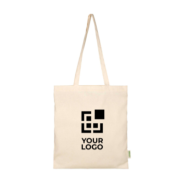 Tote bag van biologisch katoen met ruim hoofdvak 7L 100 g/m2