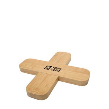 Grote bamboe onderzetter met kruisvormig design