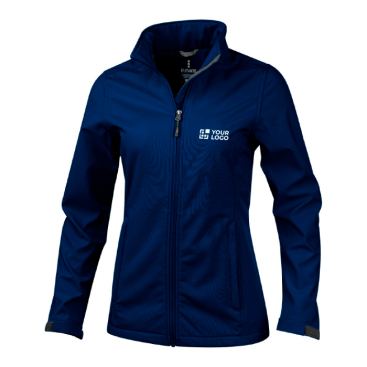Ademende polyester jas met logo 270 g/m2 weergave één