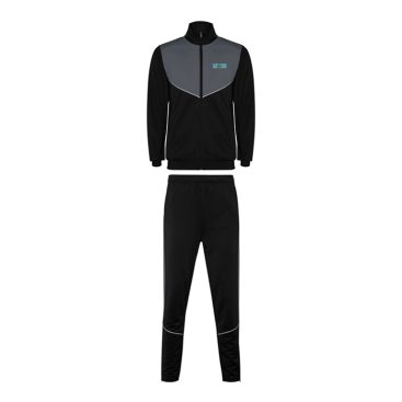 Trainingspakje van polyester met gepaste kleuren 225 g/m² Roly 