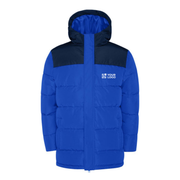 Unisex tweekleurige jas van polyester met capuchon, Roly 