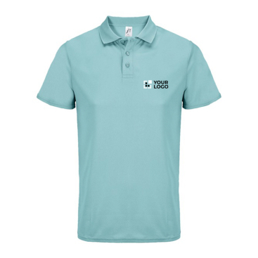 Sportpolo van gerecycled polyester met korte mouwen en 3 knoopjes 