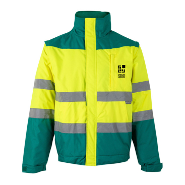 Unisex tweekleurige werkjas van polyester 180 g/m² Velilla 