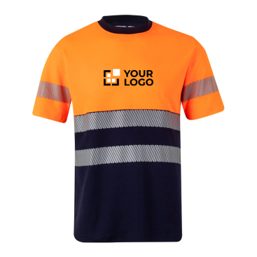Tweekleurig werk shirt van piqué met logo 150 g/m² Velilla 