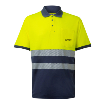 Tweekleurige werkpolo van piqué, korte mouw 150 g/m² Velilla 