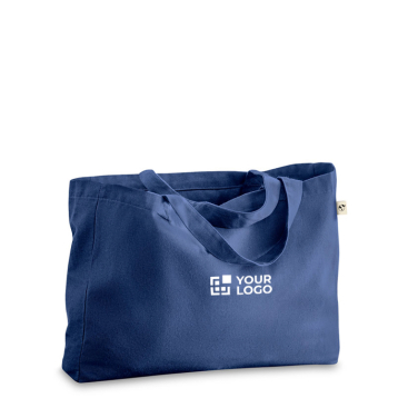 Tas van gerecycled katoen met lange hengsels 280 g/m2