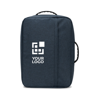Compacte rugzak van gerecycled polyester met laptopvak 15,6