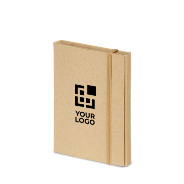 Notitieblok van gerecycled papier met stickers, liniaal PocketDesk