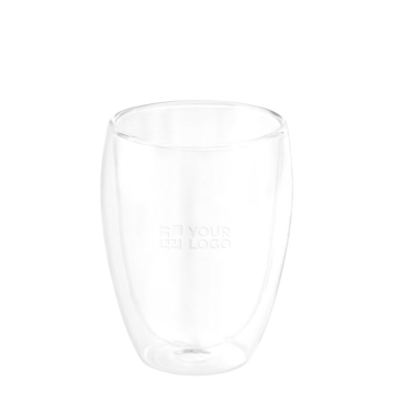 Glazen beker met luchtisolatie en dubbele wand 350 ml