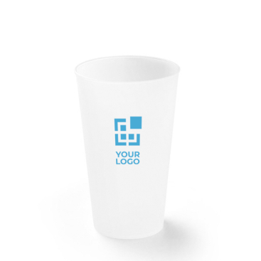 Eco beker met logo (500ml) kleur doorzichtig
